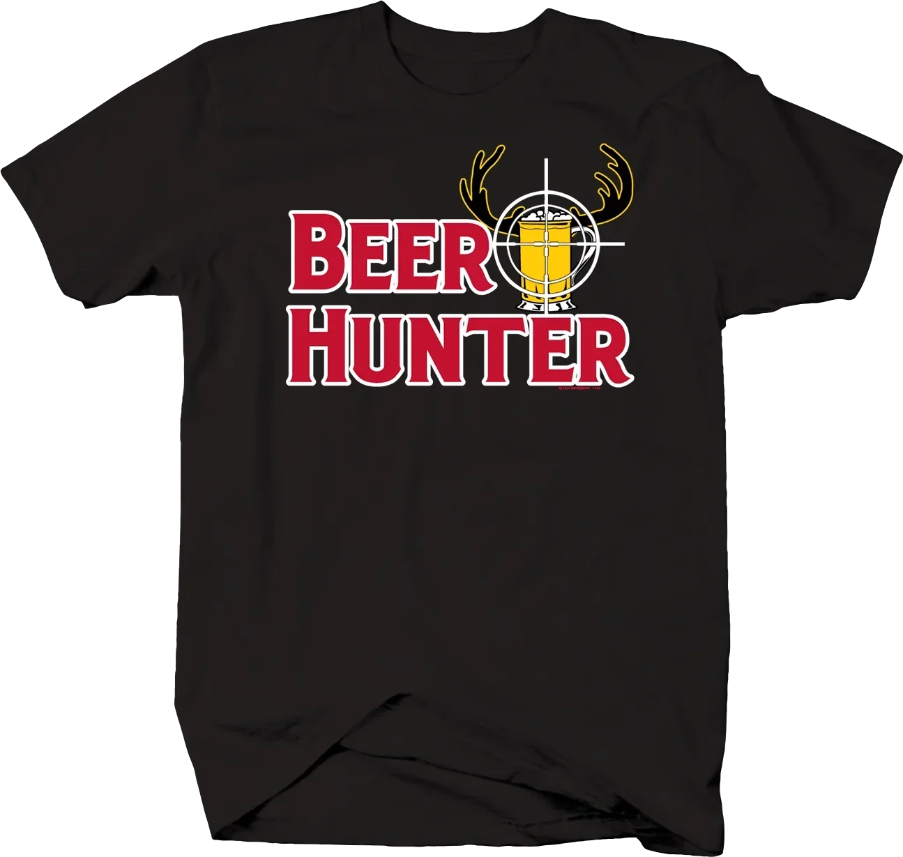 Футболка Beer Hunter Hunting Rifle Sight Deer Venison 100% хлопок с круглым вырезом летняя