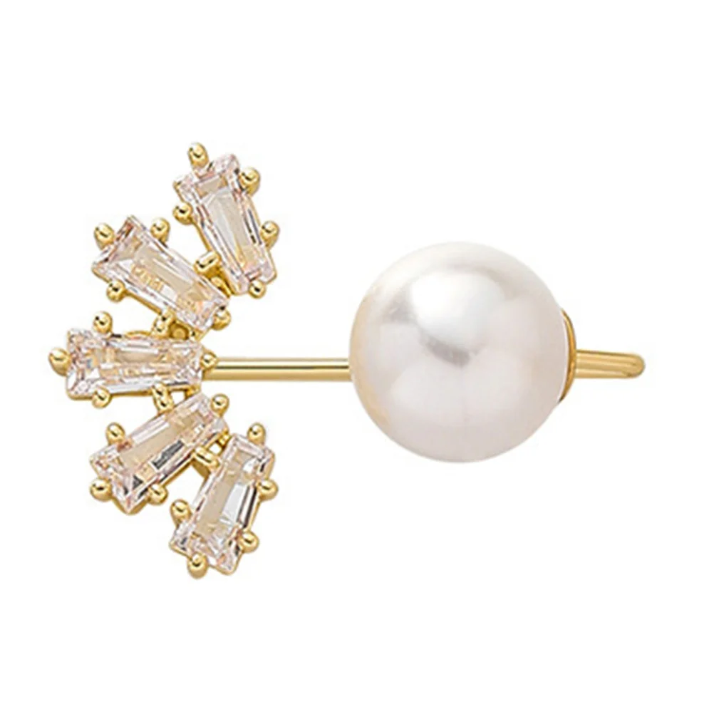 

Personality Brooch Child Pearl Brooches Women Shirt Buttons Artificial Zircon Skirt