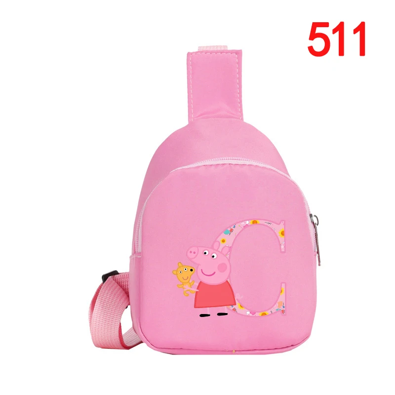 Сумка-рюкзак Peppa Pigs для мальчиков и девочек, розовая сумка через плечо с 26 буквами в стиле аниме, мини-портативная сумка-кроссбоди для студентов, подарок на день рождения (art.: 3920d8ea2825b) - 3920d8ea2825b