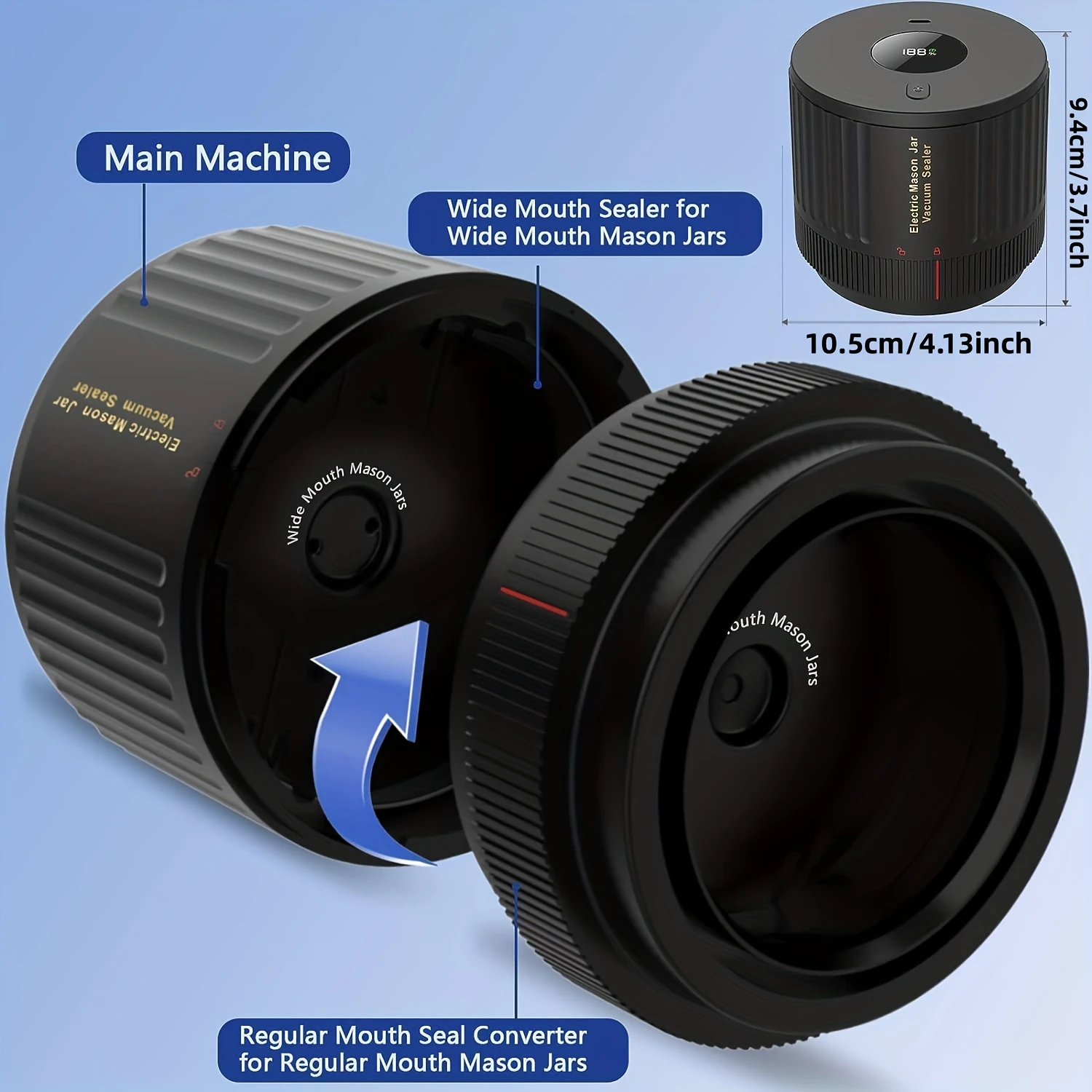 1 шт. вакуумный упаковщик для банок Mason комплект беспроводного вакуумного