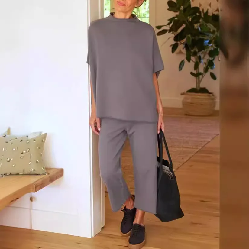 Сплошной цвет спортивной одежды шикарный женский топ с рукавами летучая мышь