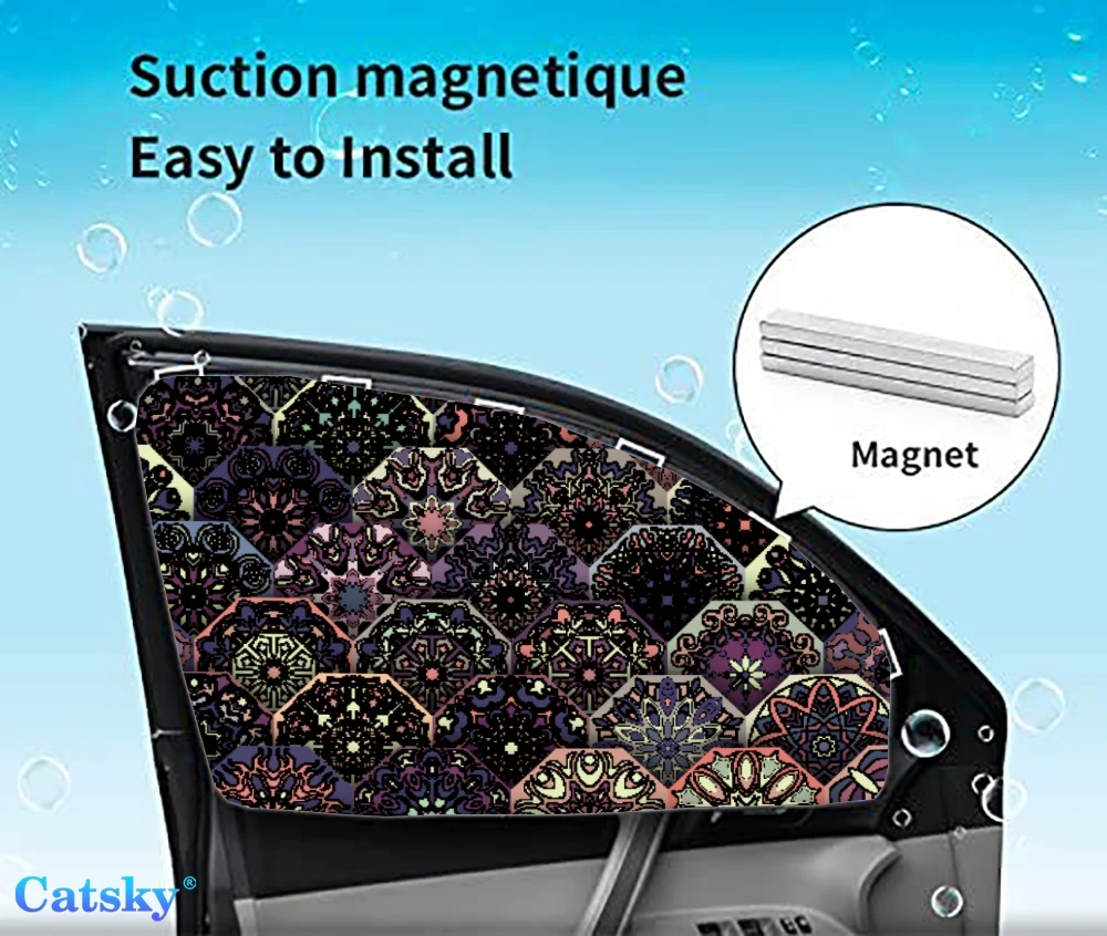 

4 Pieces Privacy Car Window Sun Shades Magnetic Blackout Car Window Covers Car Curtains Car Window Sun Shades Covers Auto