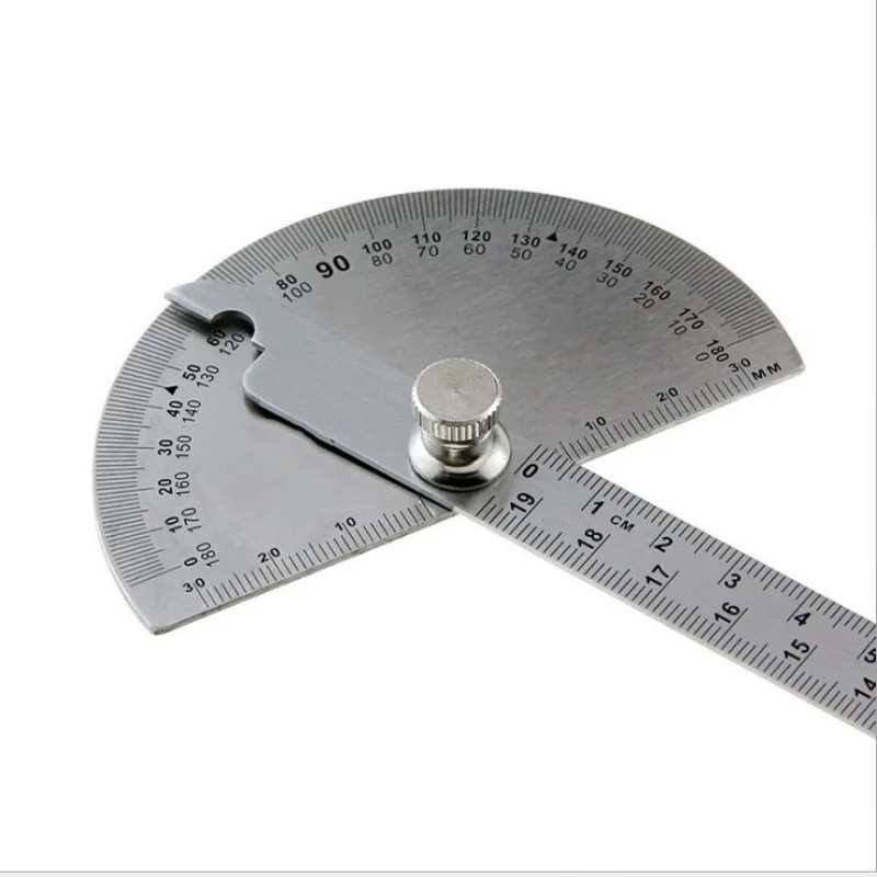 

Stainless Steel Protractor 180 Degree Protractor Measuring Ruler DIY Tools