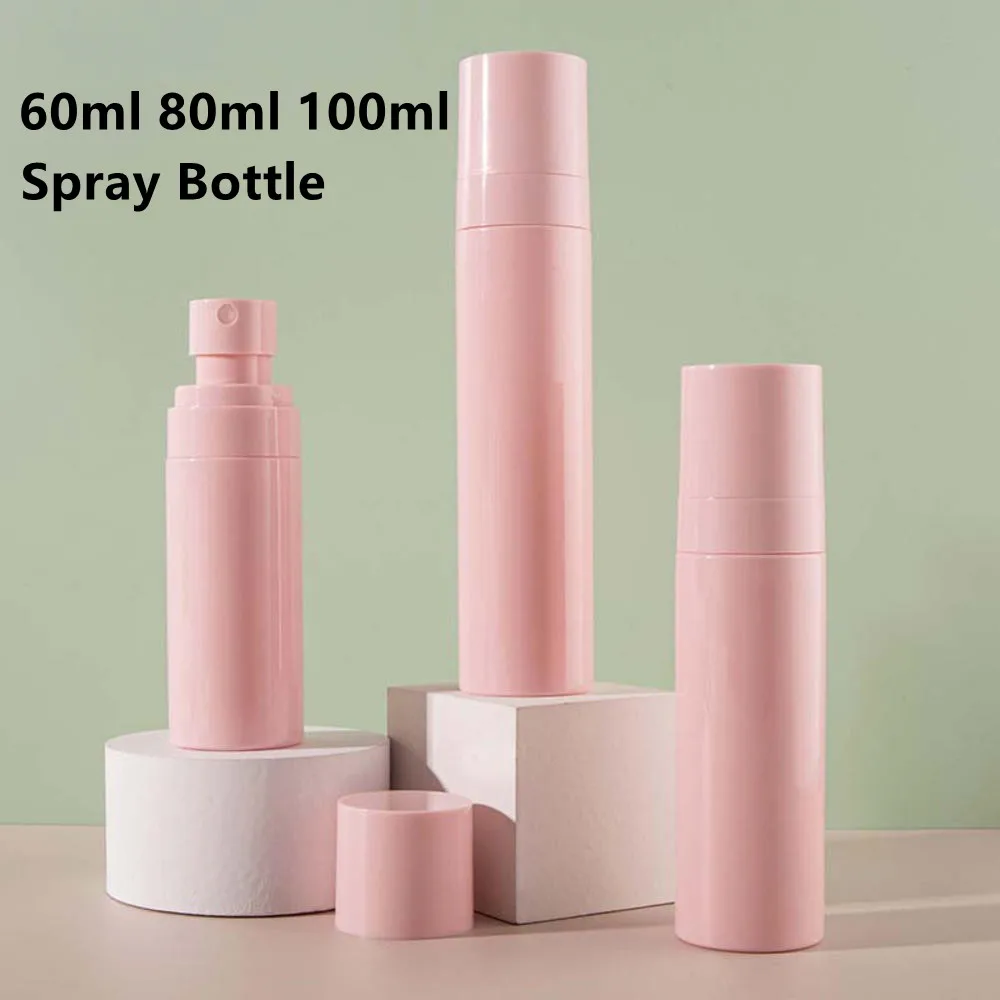 Portable Travel Cosmetic Container Pink Plastic Perfume Bottle Atomizer Empty Sprayer