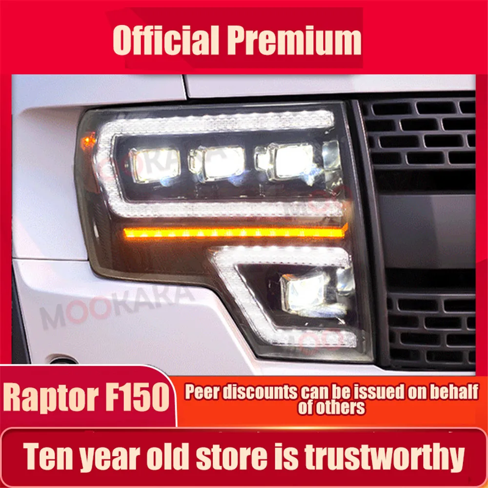 

Автомобильный Стайлинг, автомобильные аксессуары, фара для Ford F150 2009 2010-2014, фара, ксеноновые лампы, Детская фара, фара DRL, дальний свет