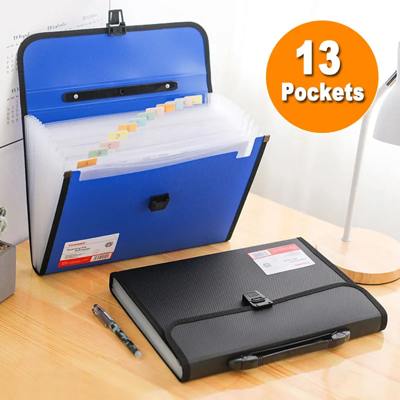 

Size Wallet Folder Paper Portable Organizer Organ Case 13 Holder Document Storage Pockets School Expanding Office File Bag