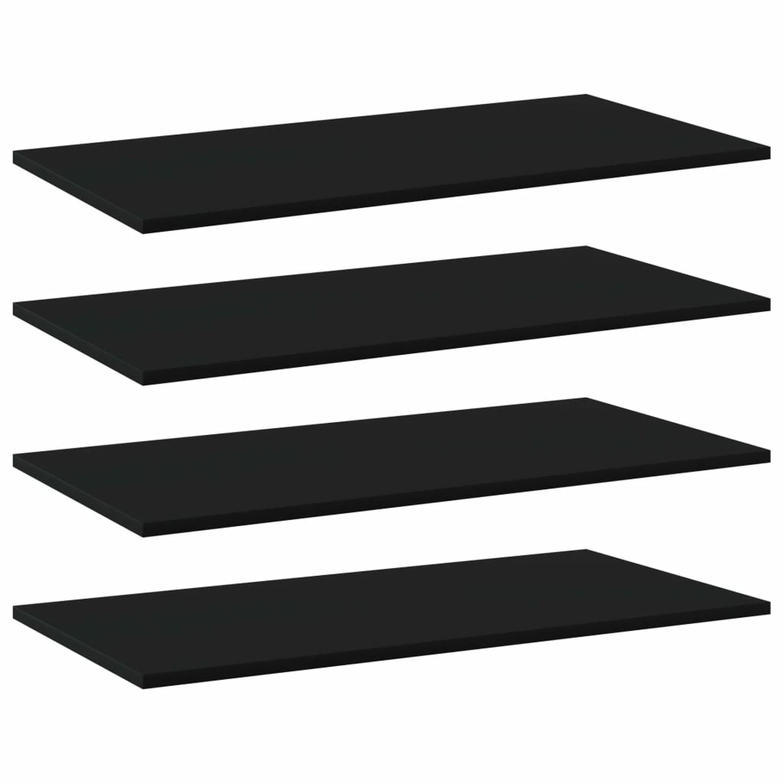 

Bookshelf Boards 4 pcs Black 31.5"x15.7"x0.6" Chipboard