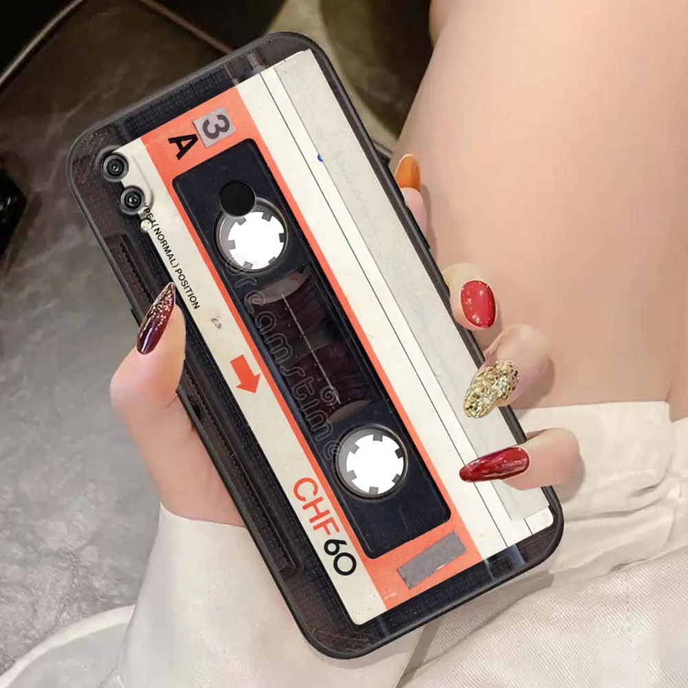 Case For HUAWEI Honor 9X 9 8 8X Max 80 70 60 50 30 20 10 10I NOTE 10 Lite Pro Case Funda Coque Shell Retro Cassette Phone Camera
