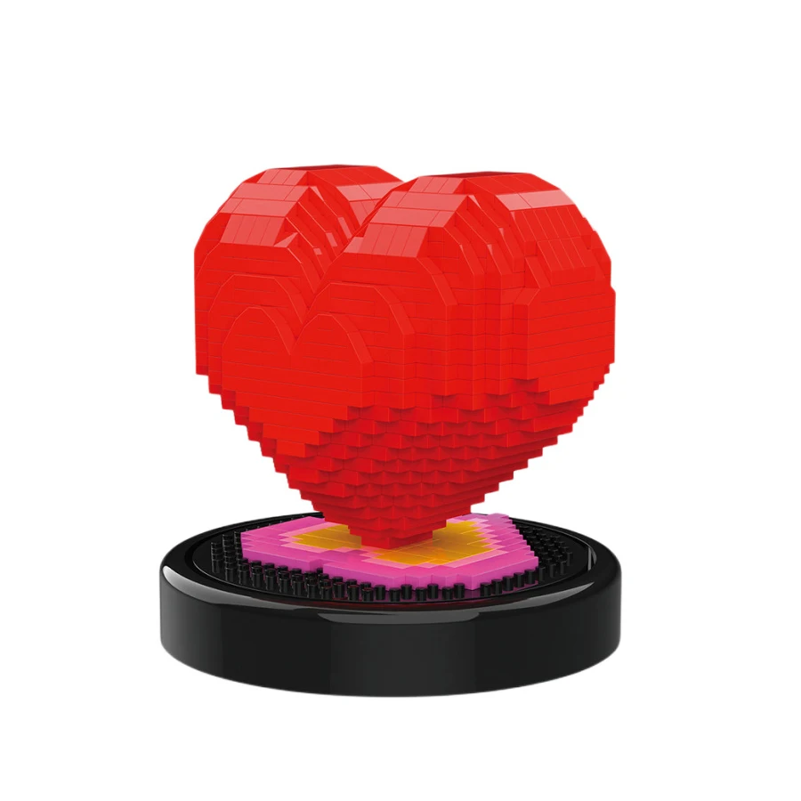 Креативные маленькие строительные блоки Love пластиковые мини-кирпичи сделай сам