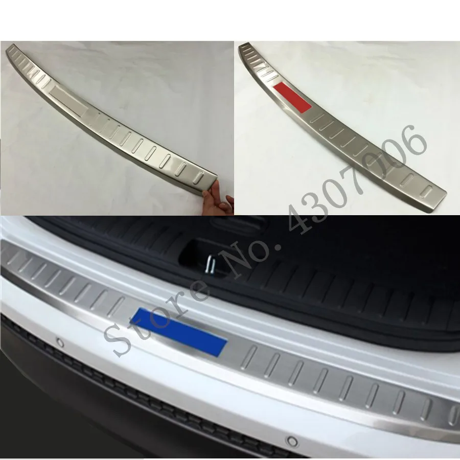 

For Hyundai Tucson 2015 2016 2017 2018 Car External Rear Back Bumper Protect Trunk Trim Cover Stainless Steel Plate Pedal 1PCs