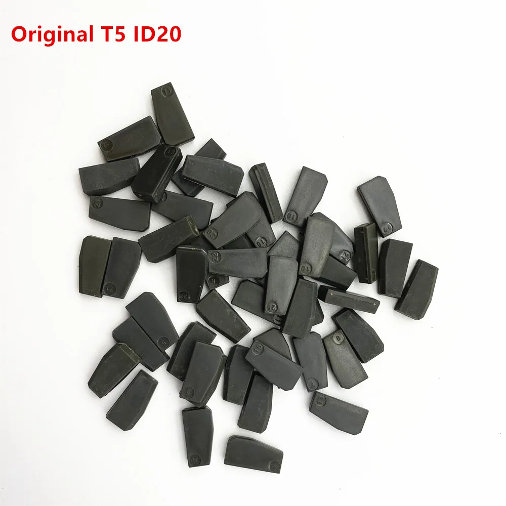 

1/10pcs 20pcs original car key chip T5 ID20 carbon chip auto transponder chip / T5 ID20 ceramic chip / T5 (ID20) PCB chip Lot