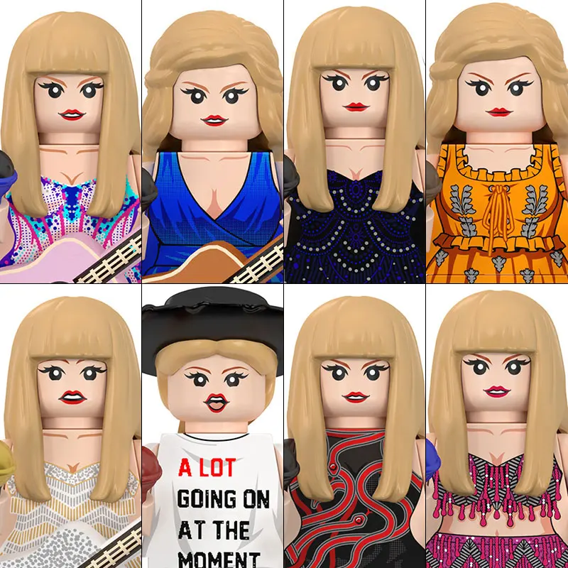 2024 популярные игрушки для певицы TP1026 строительные блоки фигурка Тейлора Swift