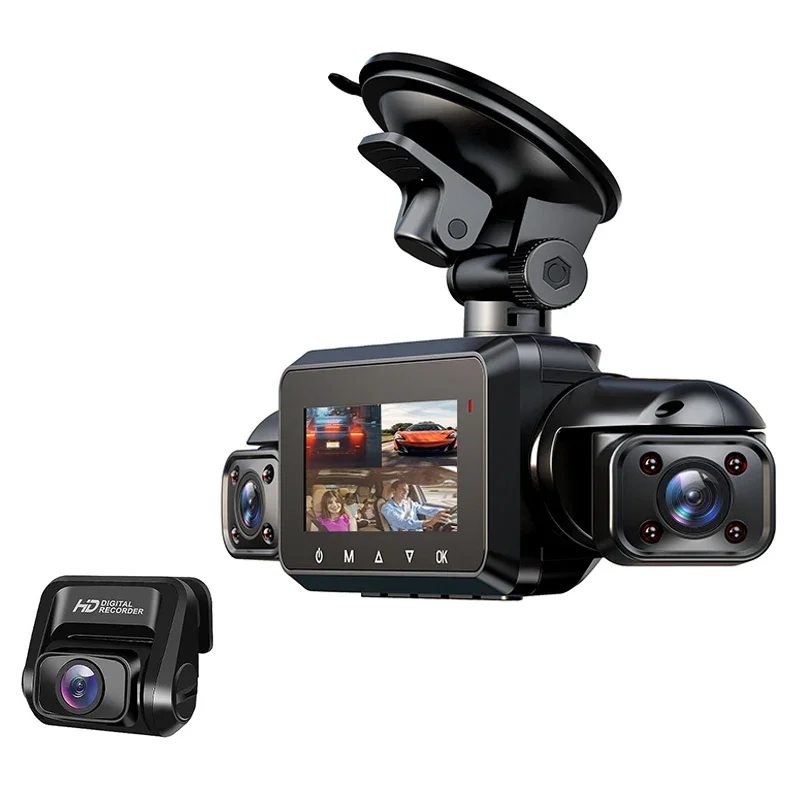 видеорегистратор 4-канальная камера FHD1080P с Wi-Fi и ИК-регулируемым объективом для