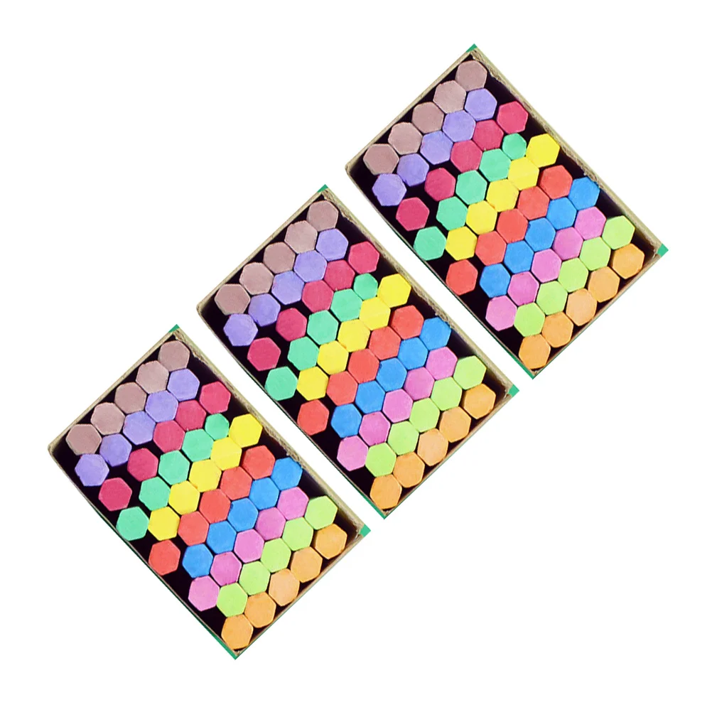 

3 Boxes Lightweight Small Dustless Durable Safe Colorful Hexagonal for Office School