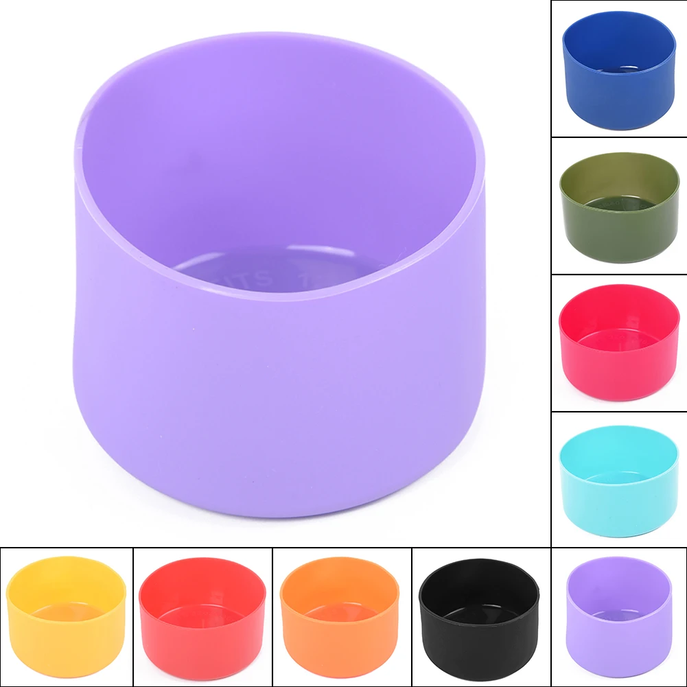 

1pc Durable Stainless Steel Thermos Cup Anti-Slip Pad 12&24oz / 32&40oz Sports Pot Silicone Cover Durable Silicone Bottle Cover