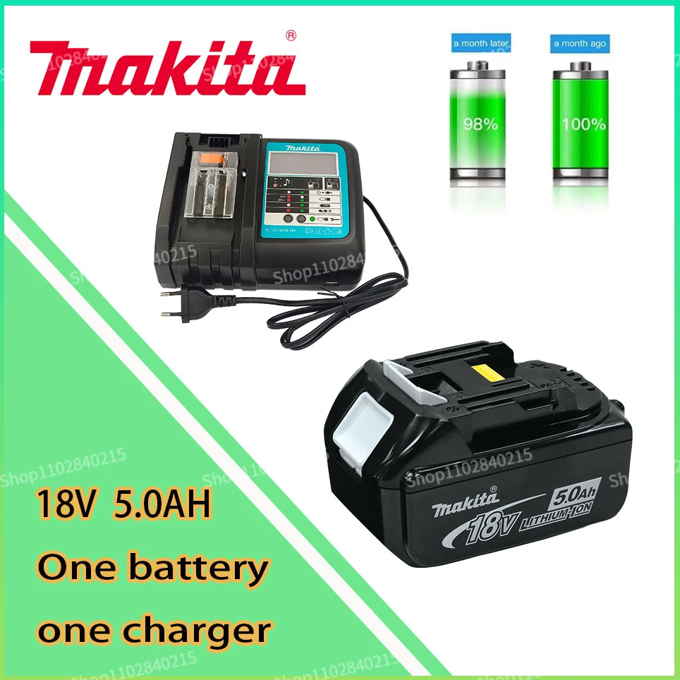 

Makita 100% Original 18V 5.0Ah Lithium-ion Replacement With LED BL1860B BL1850 BL1860 Makita Rechargeable Power Tool Battery