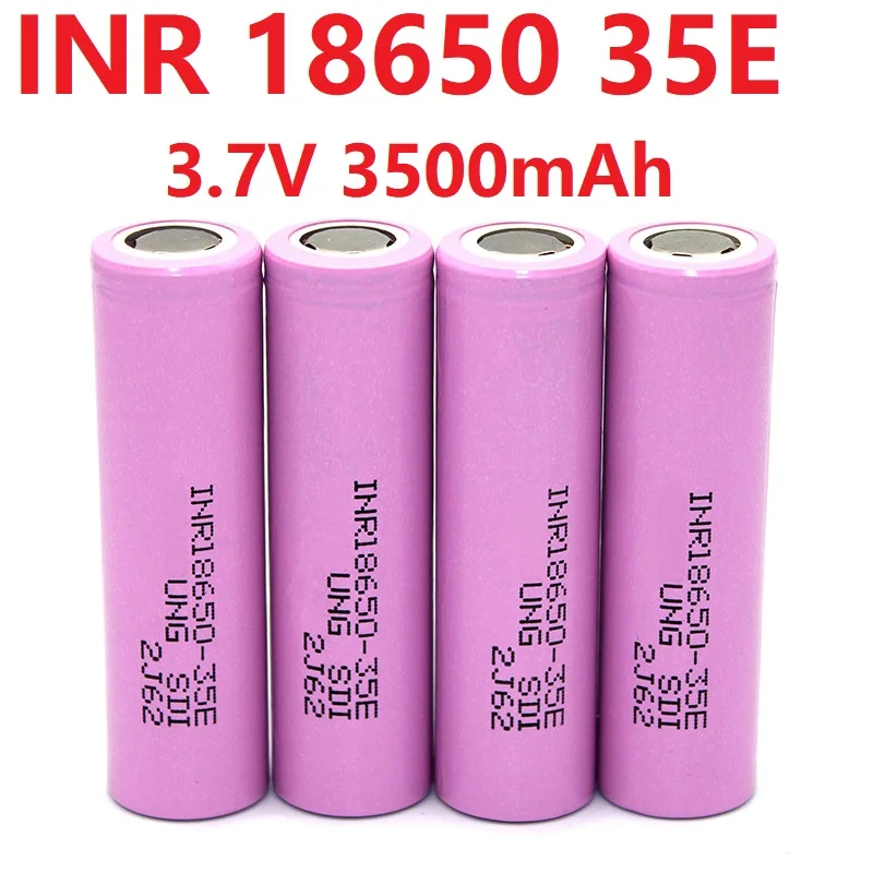 

Lithium Ion Rechargeable Battery +charger INR 18650 35E 3.7V 3500mAh 30A Discharge Widely Used: Flashlights, Power Tools, Toys