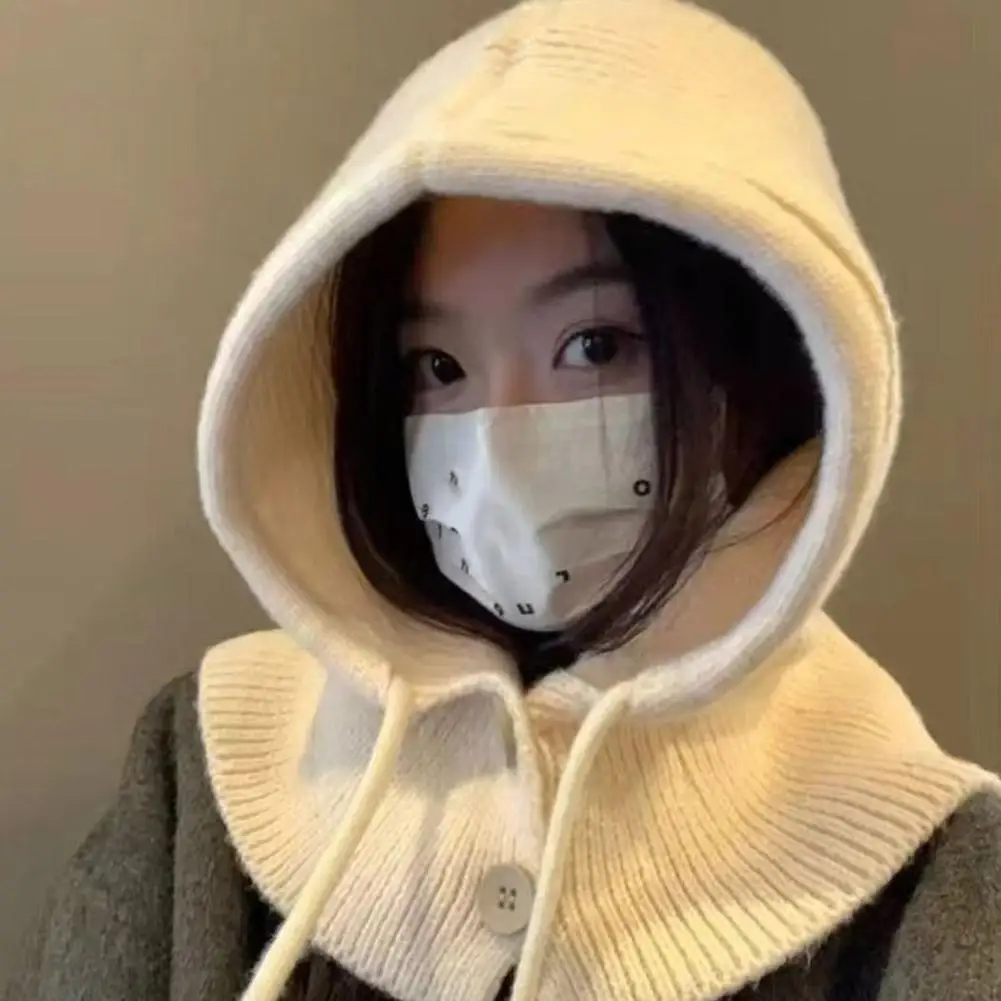 Женская зимняя балаклава с капюшоном цвет в ассортименте