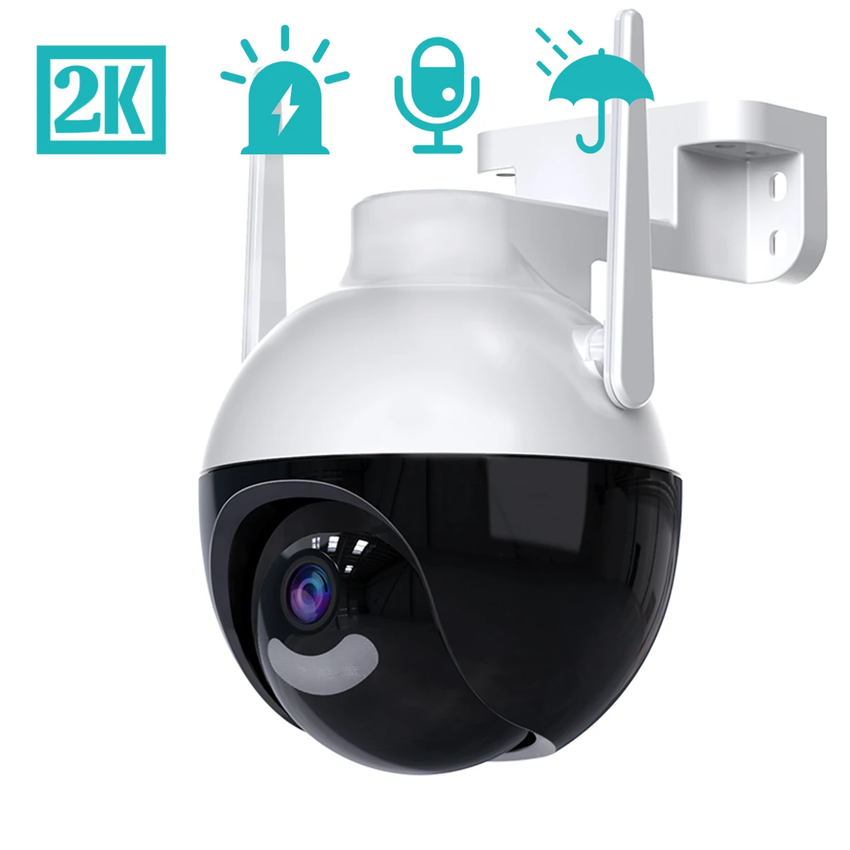 PTZ IP Camera 2K Outdoor Waterproof Wifi Camera H.265 Video Surveillance Motion Detect 4MP Auto Track CCTV Security House ICSEE