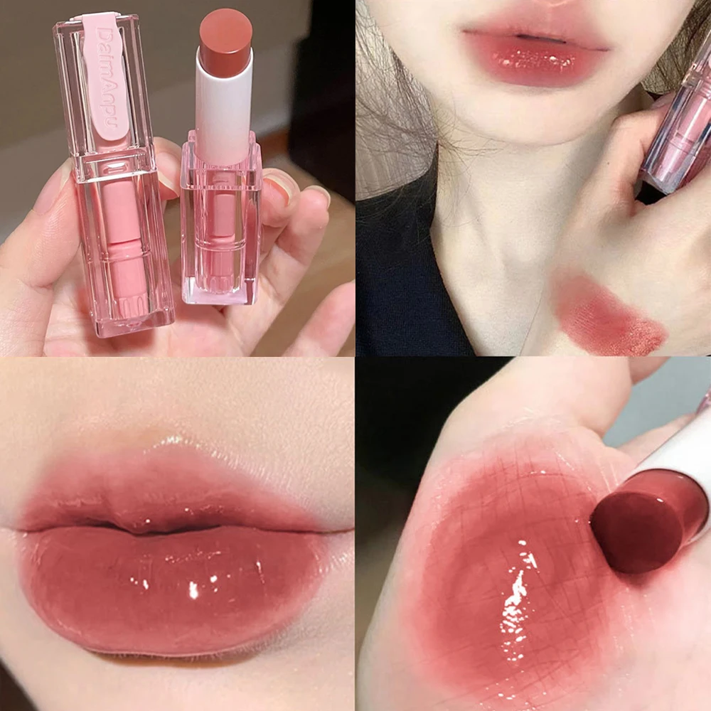

4 Colors Jelly Lip Glaze Mirror Water Lipstick Lip Gloss Lasting Moisturising Lipstick Waterproof Non-stick Cup Korean Cosmetics