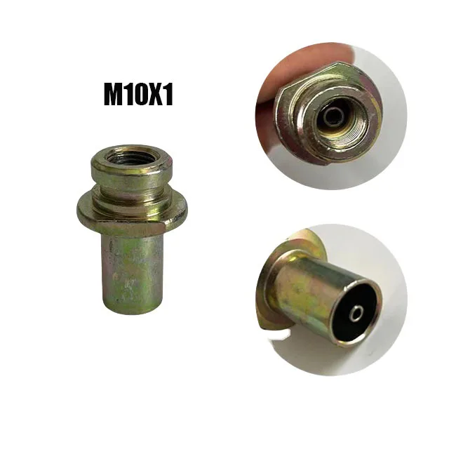 

M10 M10x1 M10X1.25 M12X1 M12X1.25 M16X1.5 Резиновые фитинги тормозных шлангов Универсальный оцинкованный адаптер сцепления Автомобильный мотоцикл