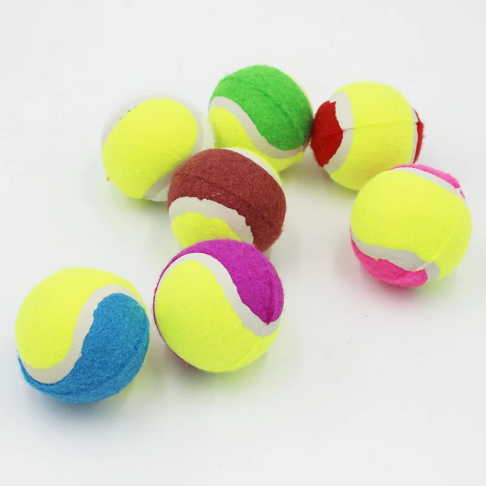 

6pcs Interactive Durable Nontoxic Squeaky Balls Supplies Tennis Balls