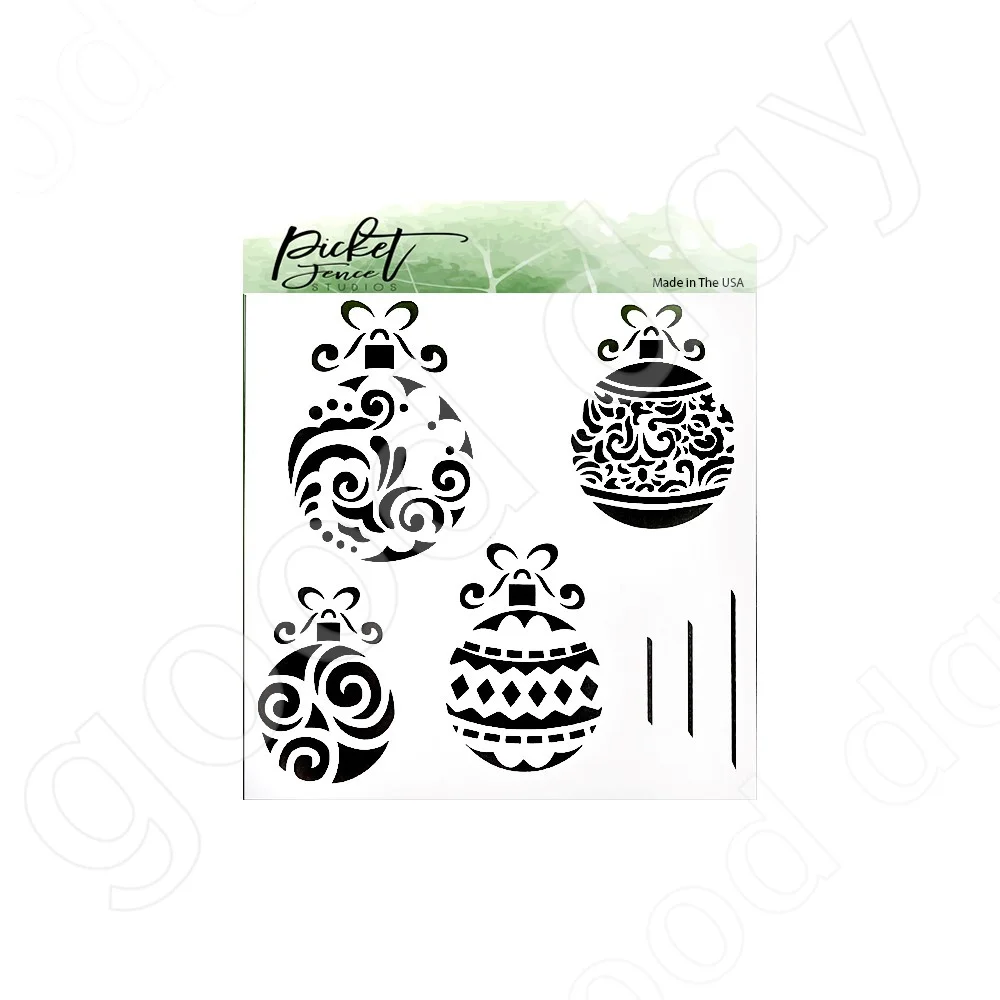 

Christmas Ornaments Layered Production Stencil Scrapbook Diary Decoration Embossing Template Diy Greeting Card Handmade 2022 New