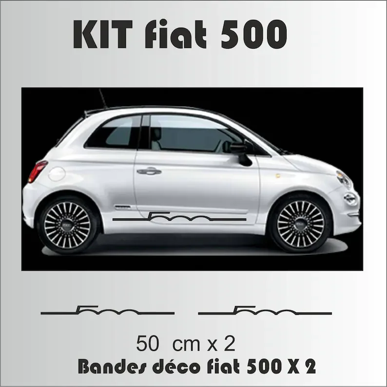 

Kit Stickers sticker signature Fiat 500 x 2