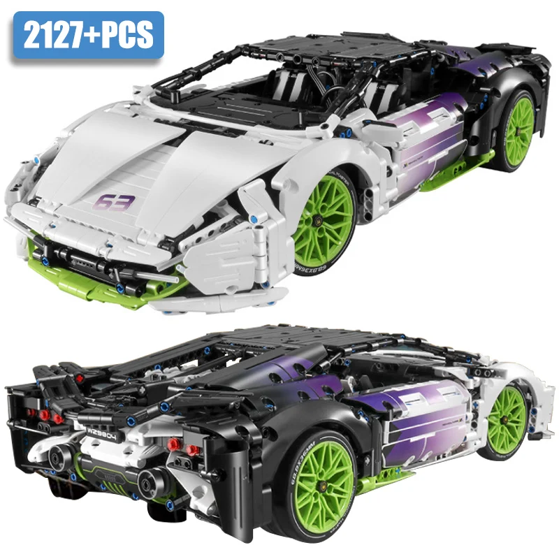 

Technical 2127pcs Famous City Sport Car Static Model Building Blocks MOC Racing Vehicle Bricks Toys Gifts For Children Adults