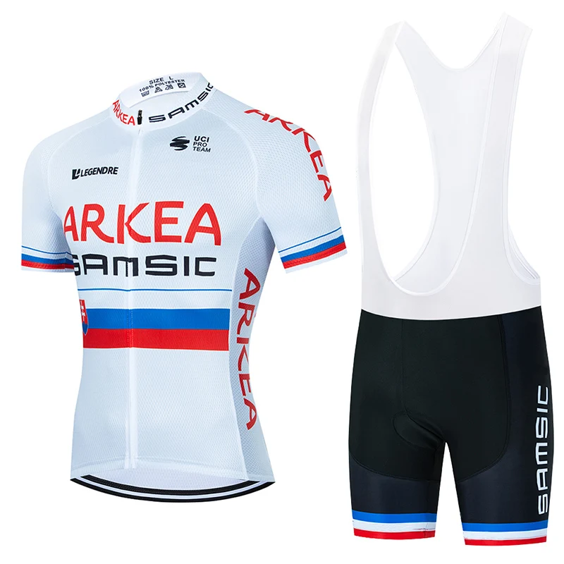 Team ARKEA SAMSIC Cycling 20D Bib Set MTB Uniform Summer Road Bike Jersey Bicycle Clothing Racing Outfit Mans Short Maillot Suit