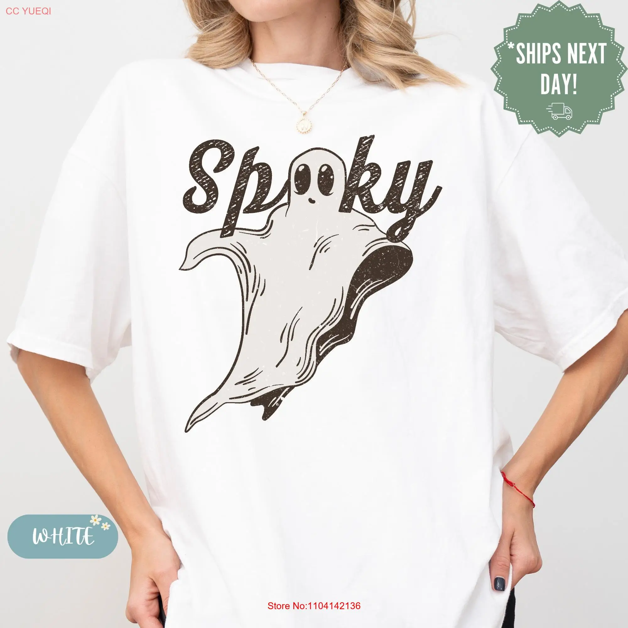 Женская футболка Spooky Halloween GhosT милый сезон Boo с длинными или короткими рукавами