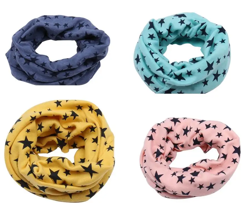 

2022 Cartoon Children Boys Girls Baby Wool Ring Scarf Cotton O Ring Printed Scarf Neck Scarves Shawl Warm Winter Neckerchief
