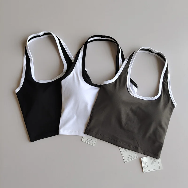 GymHUB  Sexy Neck Hanging Vest With Chest Beautiful Back Quick Drying Fitness Underwear, Gathering And Sports Bra