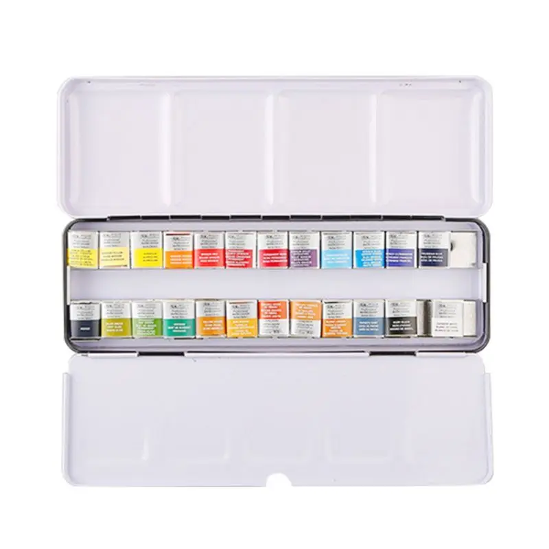 Winsor & Newton профессиональная Акварельная краска Cotman в металлической коробке 12/24