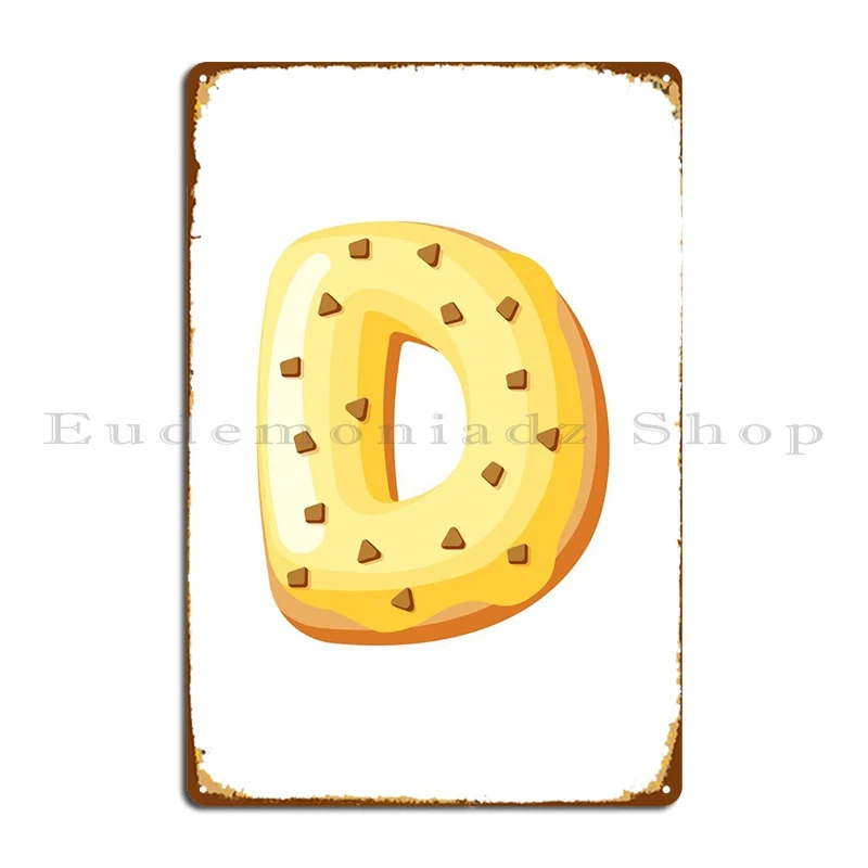 

Alphabet D Metal Plaque Plates Wall Decor Cave Print Poster Tin Sign Poster