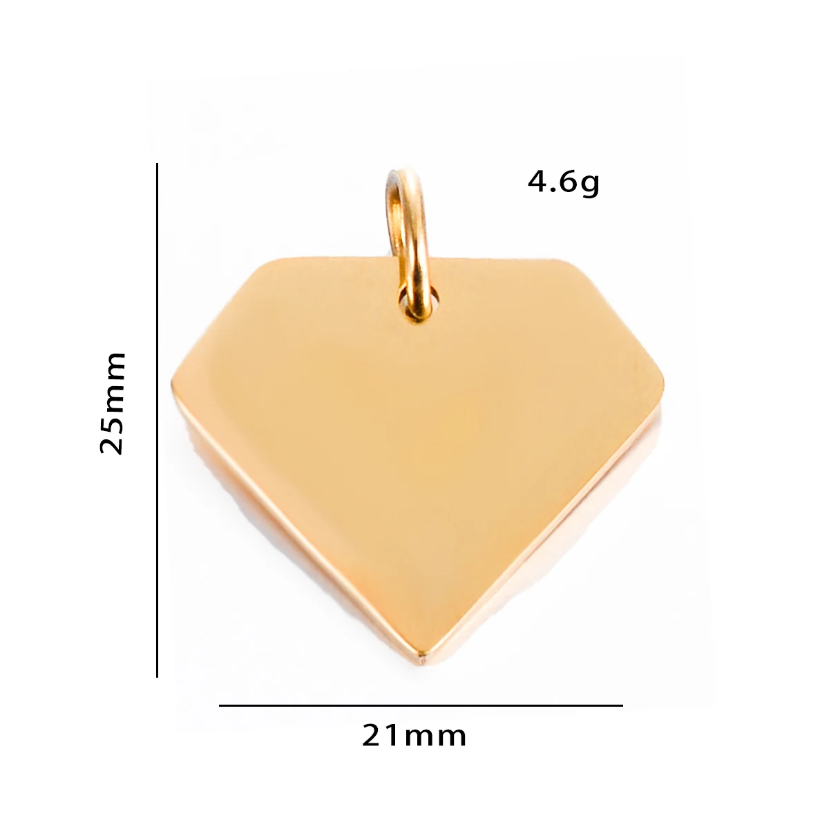 10 шт. пустые металлические этикетки из нержавеющей стали 21 х25 мм