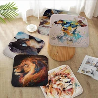 animal painting european dining chair cushion circular decoration seat for office desk cushions home decor