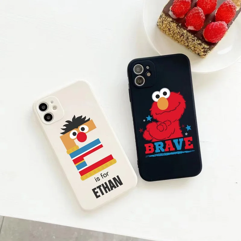 

Cookies ELMO Sesame Street phone case for iphone 12 X XR XS MAX 7 8 plus 11 13 pro Max SE Silicone soft back Cover coque off