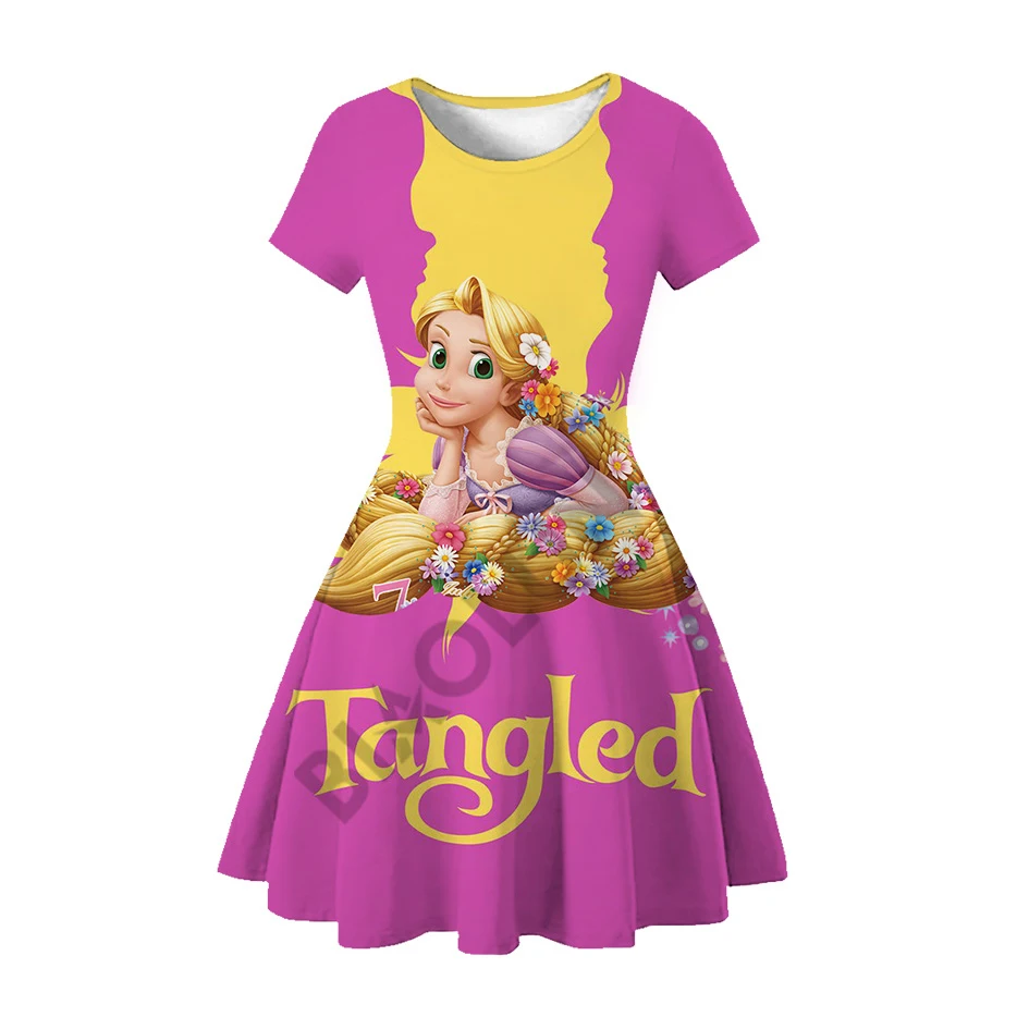 Платье принцессы Рапунцель Disney для косплея волшебное платье с золотыми волосами