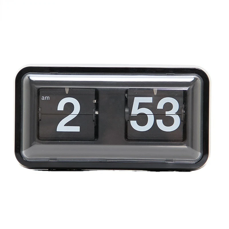 

Nordic Creative Auto Flip Clock Table Watch Desk Clock Modern Home Decor for Living Room Table Alarm Clocks Digital Despertador