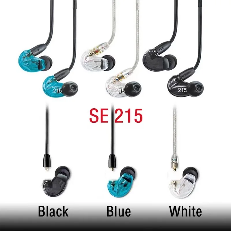 

Good quality SE215 Earphons Hi-fi stereo Noise Canceling 3.5MM SE 215 In ear Detchabl Earphone earbuds with Box