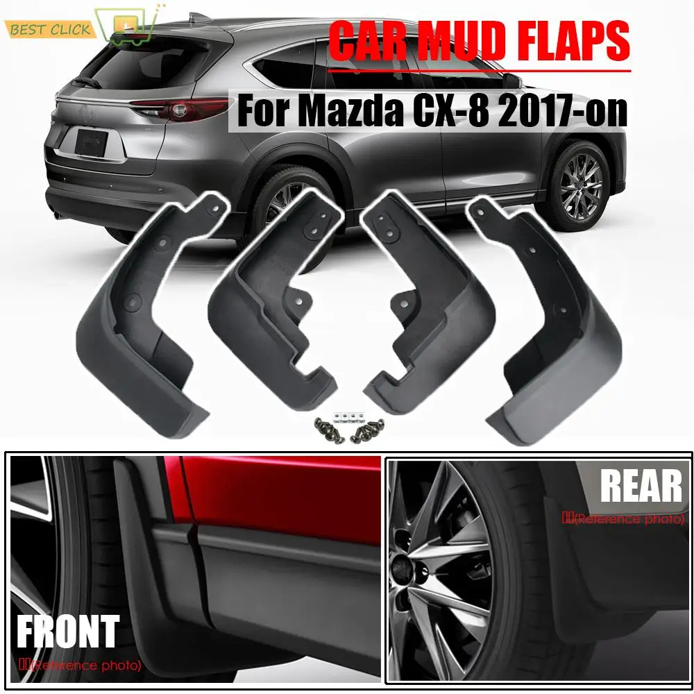 

Set Molded Mud Flaps For Mazda CX-8 CX 8 CX8 2017 -on KG Mudflaps Splash Guards Mud Flap Mudguards Fender Front Rear 2018 2019