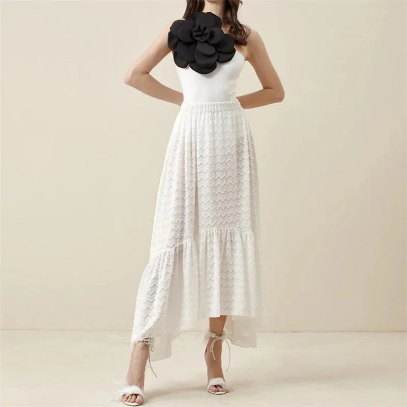 Рисунок 2 - Слитный купальник с 3D цветами для женщин с саронгом