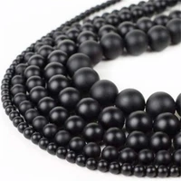natural round beads matte onyx loose bead 46810mm for diy jewelry making bracelet accessories