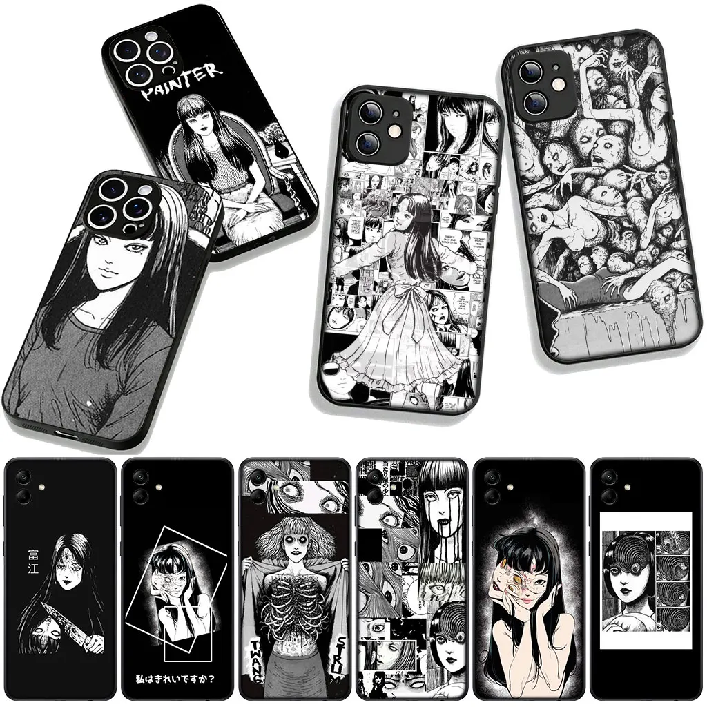 Фото Чехол ужасов комиксов junji ito Tomie Tees для Motorola Moto G24 G54 G05 G45 G55 G75 G9 G85 G15 Power Edge 50 30 Fusion 40 neo Pro №5