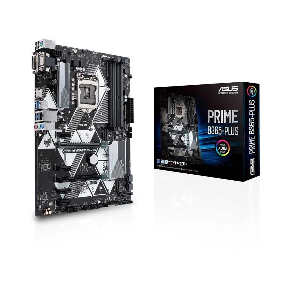 Материнская плата Asus PRIME B365-PLUS Soc-1151v2 Intel B365 4xDDR4 ATX AC`97 8ch(7.1) GbLAN+VGA+DVI | Компьютеры и