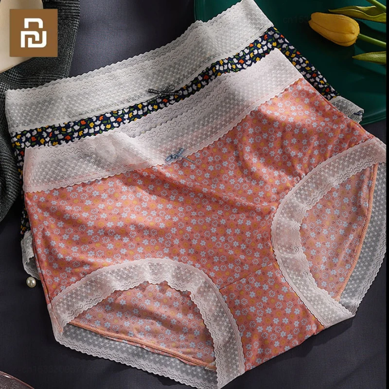

Youpin Invisible Ice Silk Panties Women Seamless Briefs Female Underpants Ultra-thin Underwear High Rise Breathable Underwear