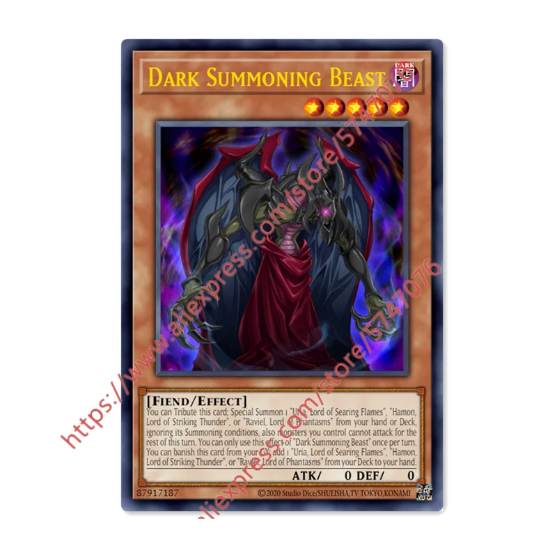 

Yu Gi Oh Dark Summoning Beast SR full flash Japanese English DIY Toys Hobbies Collectibles Game Collection Anime Cards