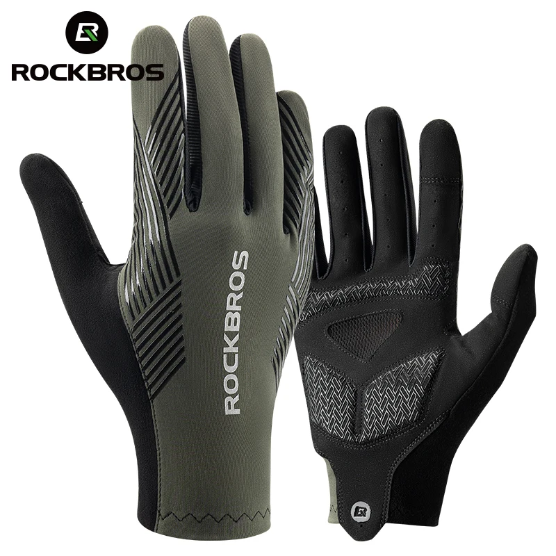 

Велосипедные перчатки ROCKBROS, дышащие митенки с закрытыми пальцами, для сенсорных экранов, противоударные, для горных и шоссейных велосипедов, весна-лето