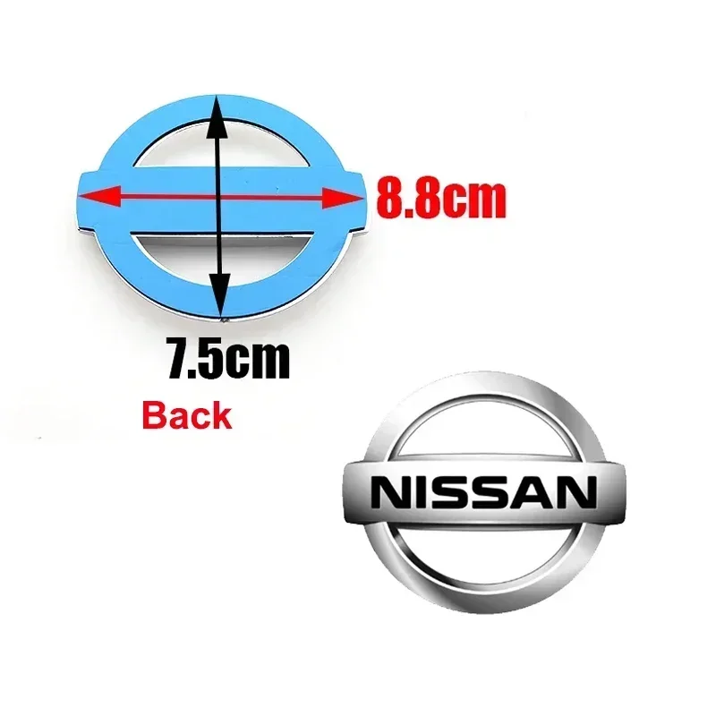 

ABS автомобильный передний задний логотип серебряная эмблема для Nissan Qashqai X-Trail Kicks Juke Leaf Micra Patrol Maxima Murano Altima Teana Versa L